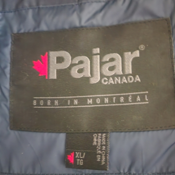 This Pajar  jacket fox fur accent dack dawn size Xl.Nevy blue 💙. Like new - Picture 6 of 10